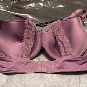 Cacique Lane Bryant Lilac Bra Front Closure Adorable Back with Lace 40DD NWOT